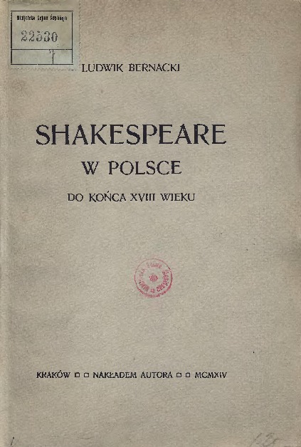 Shakespeare w Polsce do końca XVIII wieku 