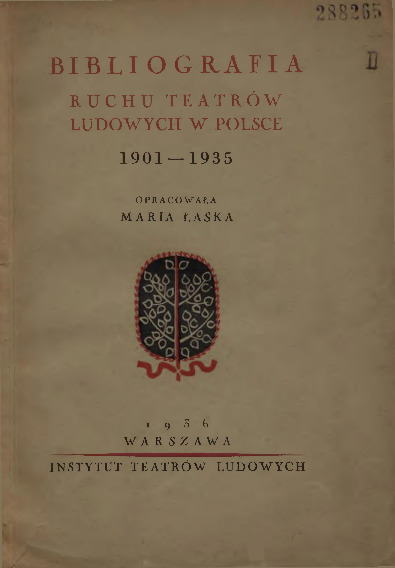 Bibliografia Ruchu Teatrów Ludowych w Polsce 1901–1935