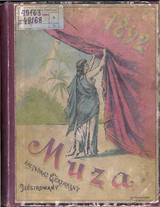 Ilustrowany Kalendarz Teatralny Muza na rok 1892. Rocznik 1